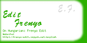 edit frenyo business card